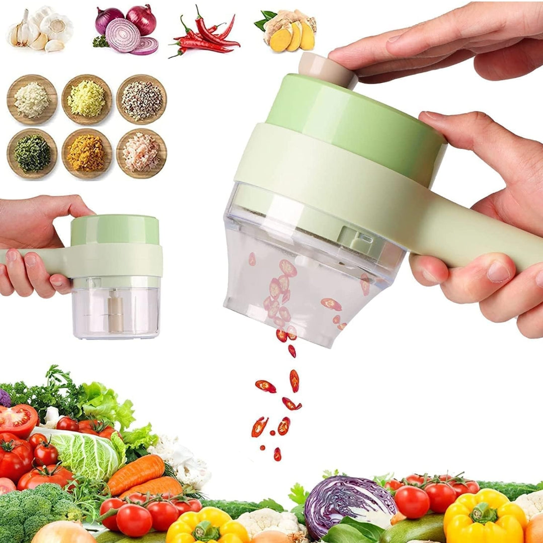 4 in 1 Portable Electric Vegetable Cutter Set